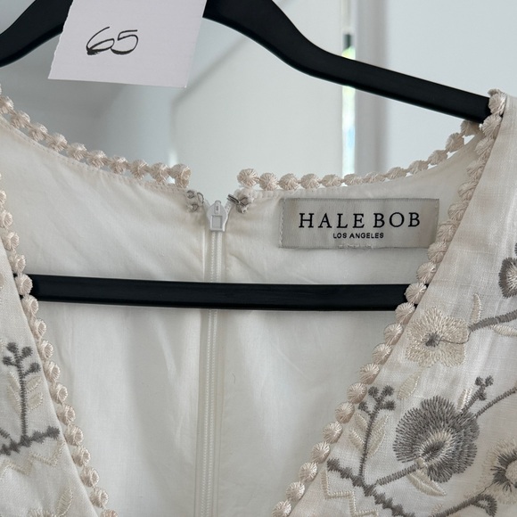 Hale Bob Cream Embroidered Puff-Sleeve Maxi Dress - Picture 2 of 3